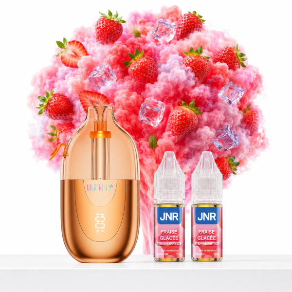 Puff Lila Kiss⁺ 46K+ 1000mAh - JNR Fraise Glacée