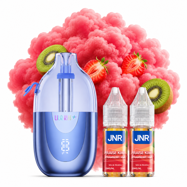 Puff Lila Kiss⁺ 46K+ Fraise Kiwi 1000mAh 20ml - JNR