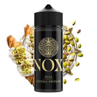 Flacon NOX Itzaà Cannoli Pistache entouré de pistaches, cannoli et glace, style luxueux Flacon NOX Itzaà Cannoli Pistache entouré de pistaches, cannoli et glace, style luxueux