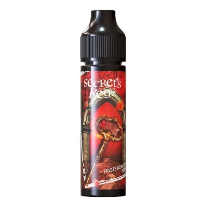 Flacon e-liquide Secret's Keys Red Key 50ml, design vintage avec clé rouge sur étiquette