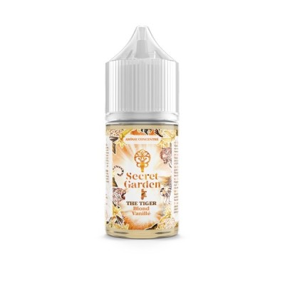 Flacon concentré e-liquide The Tiger 30ml Secret Garden, arôme vanille, design floral Flacon concentré e-liquide The Tiger 30ml Secret Garden, arôme vanille, design floral