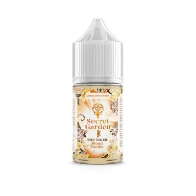 Flacon concentré e-liquide The Tiger 30ml Secret Garden, arôme vanille, design floral