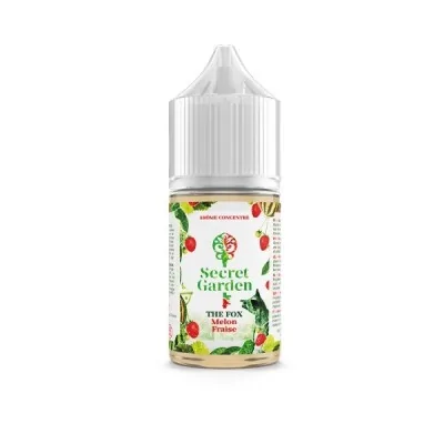 Concentré The Fox 30ml Secret Garden, flacon e-liquide fruité avec design végétal coloré