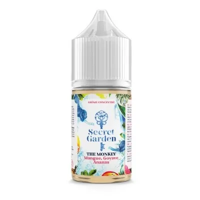 Concentré The Monkey 30ml Secret Garden - Flacon e-liquide tropical avec logo et design coloré