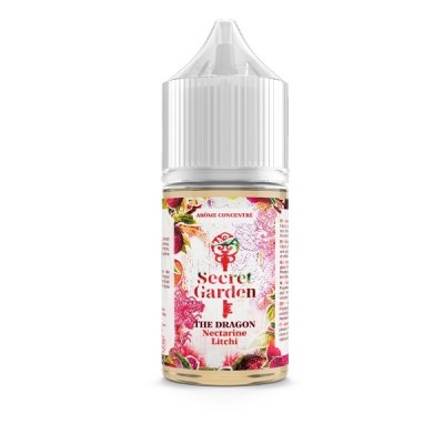 Concentré The Dragon 30ml Secret Garden, bouteille e-liquide floral avec logo et fruits rouges Concentré The Dragon 30ml Secret Garden, bouteille e-liquide floral avec logo et fruits rouges