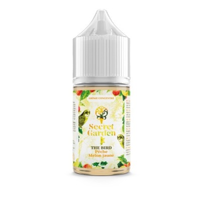 Flacon de concentré The Bird 30ml Secret Garden avec motif floral et fruits sur l'étiquette Flacon de concentré The Bird 30ml Secret Garden avec motif floral et fruits sur l'étiquette
