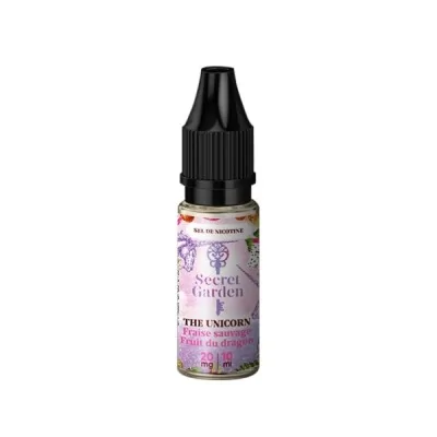 Flacon e-liquide The Unicorn Salt Secret Garden 10ml, saveur fruités, pour cigarette électronique