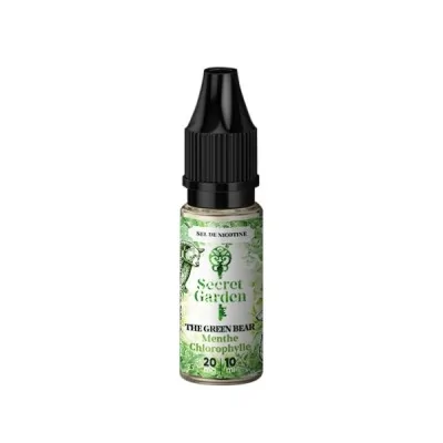 Flacon e-liquide The Green Bear Salt 10ml Secret Garden - Secret's Lab, liquide vert