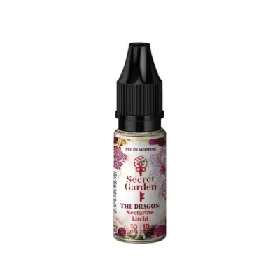 E-liquide Secret Garden The Dragon 10ml lychee nicotine sel Secret's Lab flacon noir