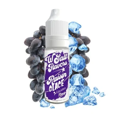 E-liquide Raisin Glacé Wsalt Flavors avec raisins frais et glaçons, flacon blanc 10ml