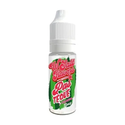 E-liquide Pastèque Wsalt Flavors Liquideo 10ml, flacon blanc avec étiquette verte et rouge