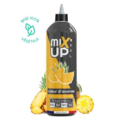 Bouteille Mix'Up XXL Coeur d'Ananas 1L, liquide végétal pour e-cigarette, 50/50 PG/VG