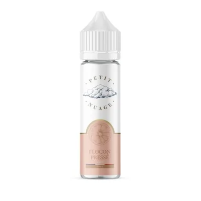 Flacon Petit Nuage Flocon Pressé Orange Bonbon 60ml, e-liquide vapotage rose et blanc