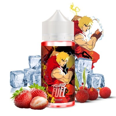 E-liquide Fighter Fuel Uraken 100ml avec fruits rouges, glace et personnage manga