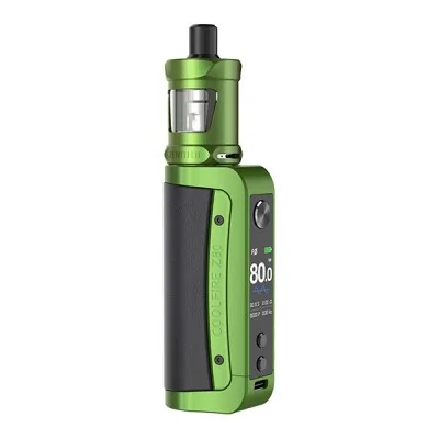 Kit e-cigarette Coolfire Z80 vert avec clearomiseur Zenith II, écran 80W, design compact