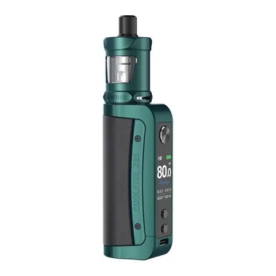 Kit Coolfire Z80 avec Zenith II Innokin, cigarette électronique verte et noire avec écran