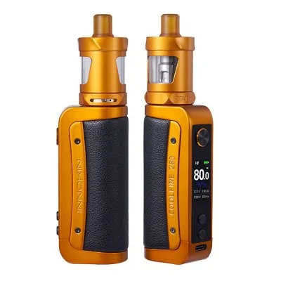 Kit Coolfire Z80 Innokin orange et noir avec écran LCD et clearomiseur Zenith II