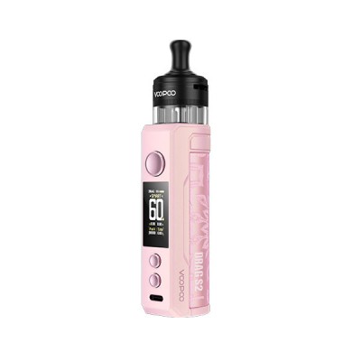 Kit Pod Drag S2 Voopoo rose avec écran digital et réservoir transparent, cigarette électronique Kit Pod Drag S2 Voopoo rose avec écran digital et réservoir transparent, cigarette électronique