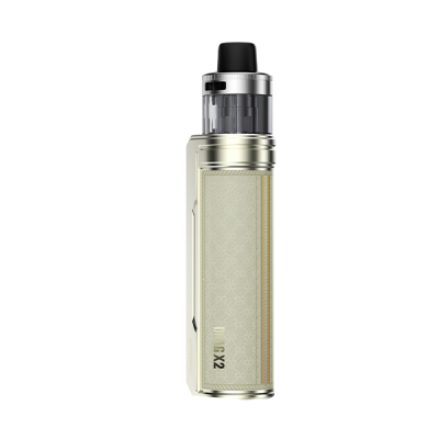 Kit Pod Drag X2 de Voopoo, couleur champagne, avec réservoir transparent et embout noir
