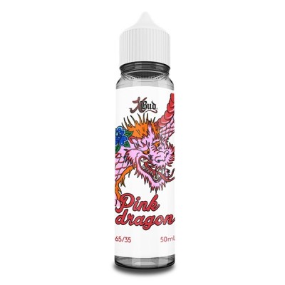 E-liquide Pink Dragon XBud 50ml Liquideo, flacon avec design de dragon coloré