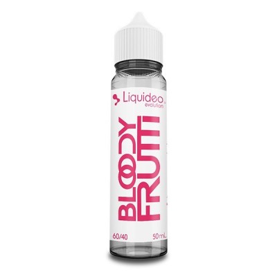 Flacon de e-liquide Bloody Frutti 50ml par Liquideo, saveur fruitée pour cigarette électronique