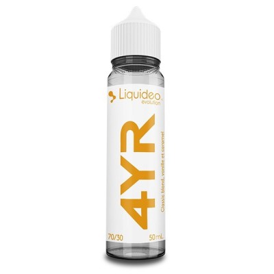 Flacon transparent de liquide pour cigarette électronique 4YR 50ml par Liquideo