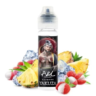 E-liquide Yakuza avec fruits tropicaux et glaçons, parfum ananas fraise menthe glacée