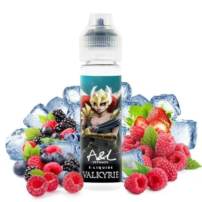 E-liquide Valkyrie aux fruits rouges et glace, avec illustration mythologique nordique