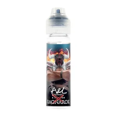 Flacon e-liquide Ragnarok X 50ml Ultimate avec illustration fantastique sur l'étiquette