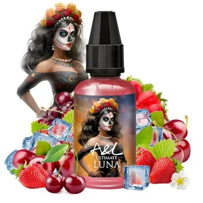 Concentré Luna 30ml avec fruits rouges et image de Catrina pour e-liquide vapotage