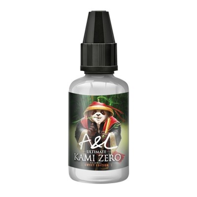 Flacon de concentré Kami Zero Ultimate 30ml avec étiquette illustrée d'un panda Flacon de concentré Kami Zero Ultimate 30ml avec étiquette illustrée d'un panda