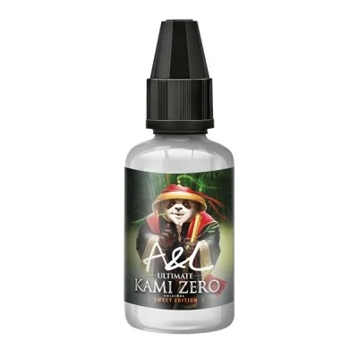 Flacon de concentré Kami Zero Ultimate 30ml avec étiquette illustrée d'un panda