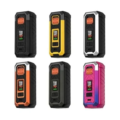 Box Armour S 100W Vaporesso en 6 coloris différents : noir, jaune, blanc, orange, gris et rose