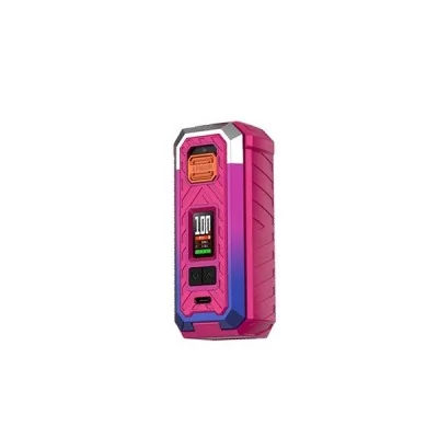 Box électronique Armour S 100W Vaporesso en rose et bleu, design robuste avec écran