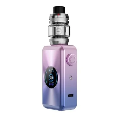 Kit Gen Max 220W Vaporesso, cigarette électronique rose et violette avec écran digital