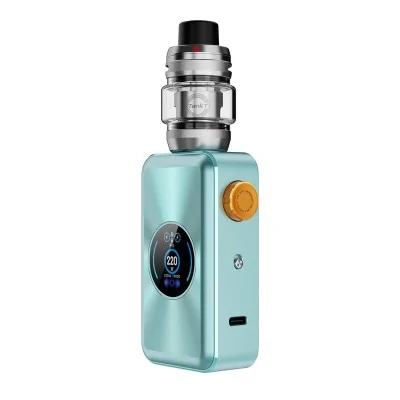 Kit Gen Max 220W Vaporesso, cigarette électronique turquoise avec écran et réservoir