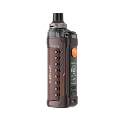 Kit Pod Armour G 3000mAh Vaporesso, cigarette électronique marron avec écran digital