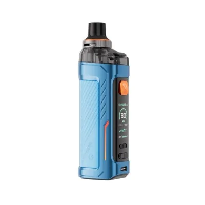 Kit Pod Armour G 3000mAh Vaporesso bleu ciel avec écran digital et bouton orange