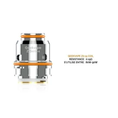 Résistance Z Coil 0.15ohm Geekvape pour cigarette électronique, compatible 60-90W