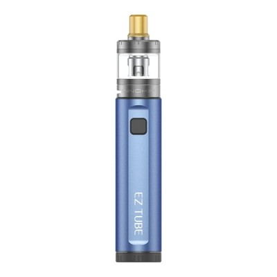 Kit e-cigarette EZ Tube 4ml Innokin bleu avec réservoir transparent et embout doré Kit e-cigarette EZ Tube 4ml Innokin bleu avec réservoir transparent et embout doré