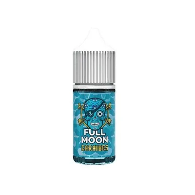 Flacon de concentré Caraïbes Pirates Full Moon 30ml, liquide bleu avec logo masque