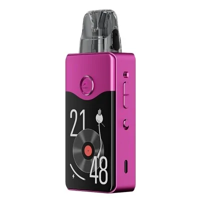 Kit Pod Vinci E120 4500mAh Voopoo rose avec écran noir affichant 21:48 et contrôles