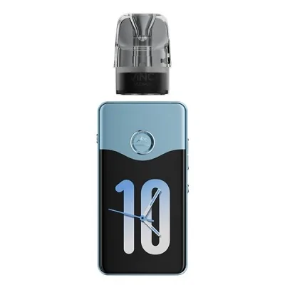 Kit Pod Vinci E120 bleu ciel avec batterie 4500mAh, logo 10 et cartouche détachable