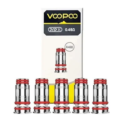 Résistances PnP-X Voopoo, pack de 5, 0.45Ω, pour cigarette électronique, image du produit