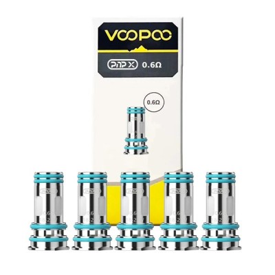 Résistances PnP-X Voopoo 0.6Ω, pack de 5, pour cigarette électronique, coils turquoise
