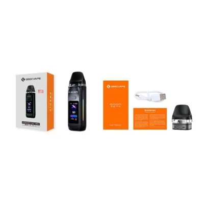 Kit Pod Digi Max 3000mAh Geekvape avec boîte, appareil, manuel et accessoires