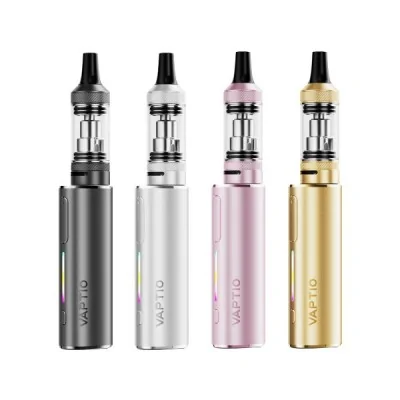 Kit e-cigarette Cosmo Lite Vaptio en 4 couleurs : noir, blanc, rose et or