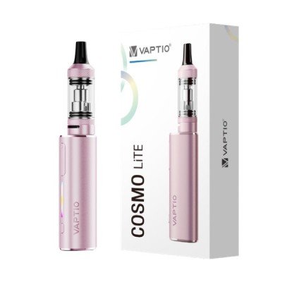 Kit e-cigarette Cosmo Lite Vaptio rose avec boîte, dispositif stylo vape élégant et compact Kit e-cigarette Cosmo Lite Vaptio rose avec boîte, dispositif stylo vape élégant et compact