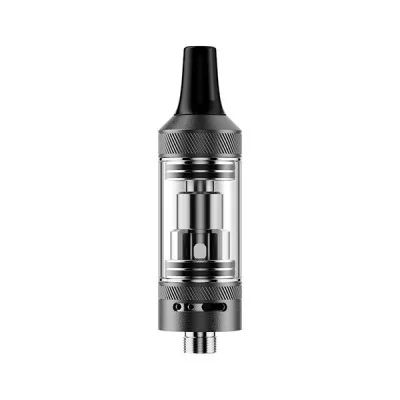 Clearomiseur Cosmo Lite 2ml Vaptio, atomiseur e-cigarette en métal gris avec réservoir transparent