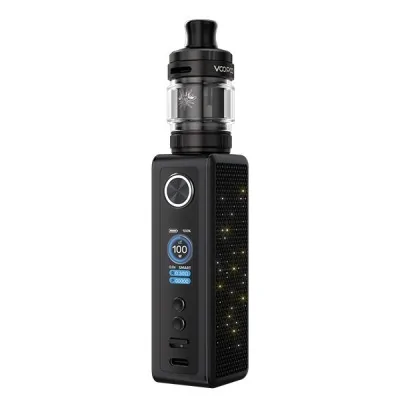 Kit vape Vinci Spark 100 avec réservoir Uforce-X Nano, écran LED, design compact noir